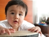 Dominic playing drums