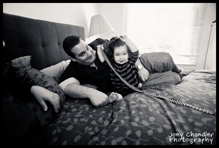 Zoe and Eric playing in Bed - San Francisco Baby Photographer Father and baby playing in bed - San Francisco Baby Photographer