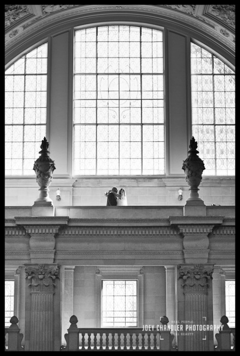 Bride and Groom Kissing - San Francisco City Hall Wedding Photography