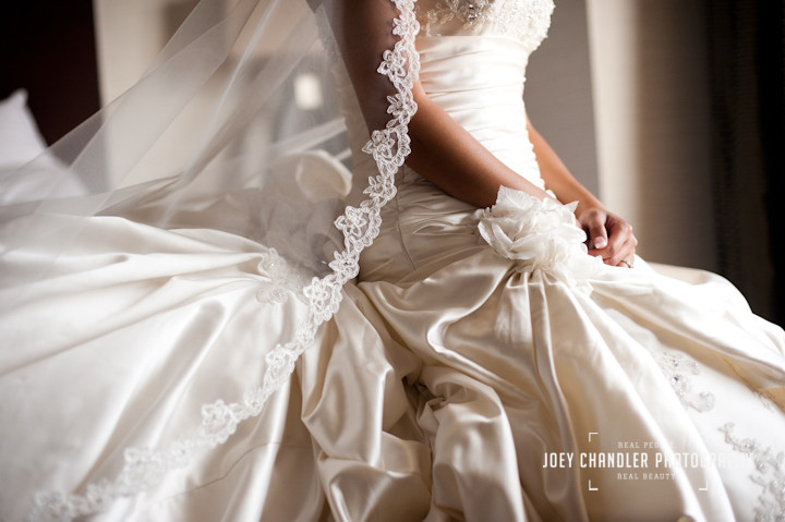 A bride and her beautiful wedding dress at San Francisco Wedding
