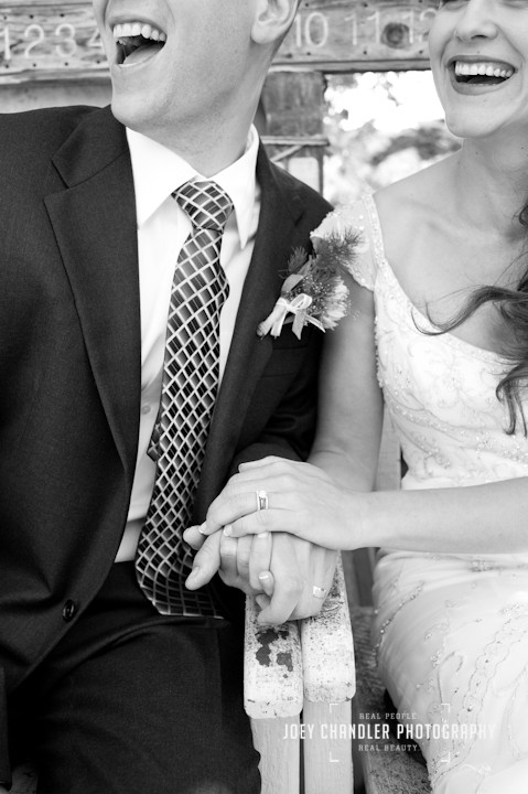 Bride and Groom laughing and holding hands San Francisco Wedding Photographer