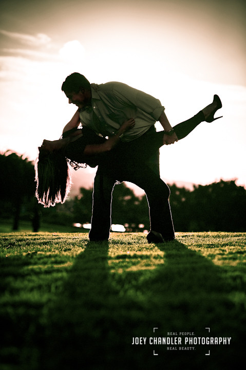 Couple dancing in the San Francisco Sunset