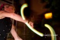 Woman Fire Dancing at the Burn Party in San Francisco