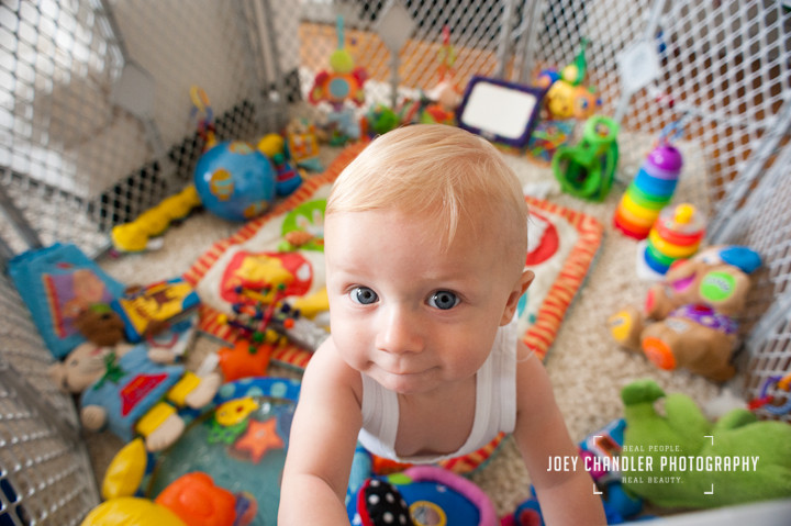 Caught in the play pen