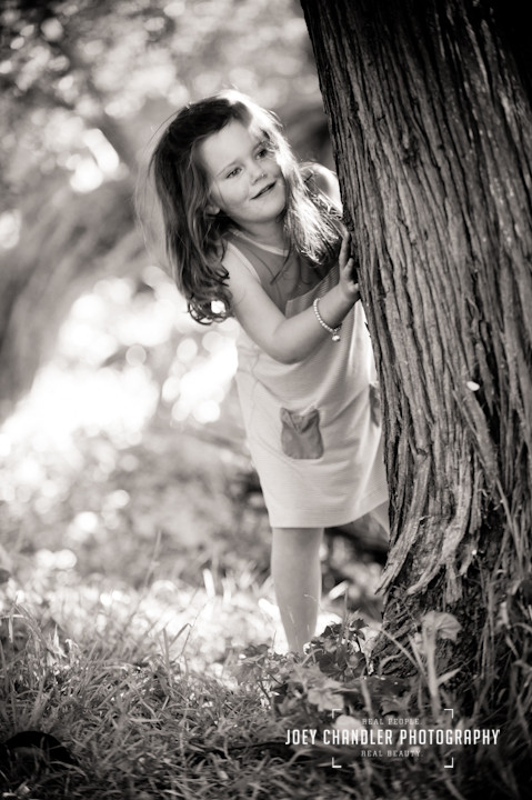 Playing Hide and Seek in the park