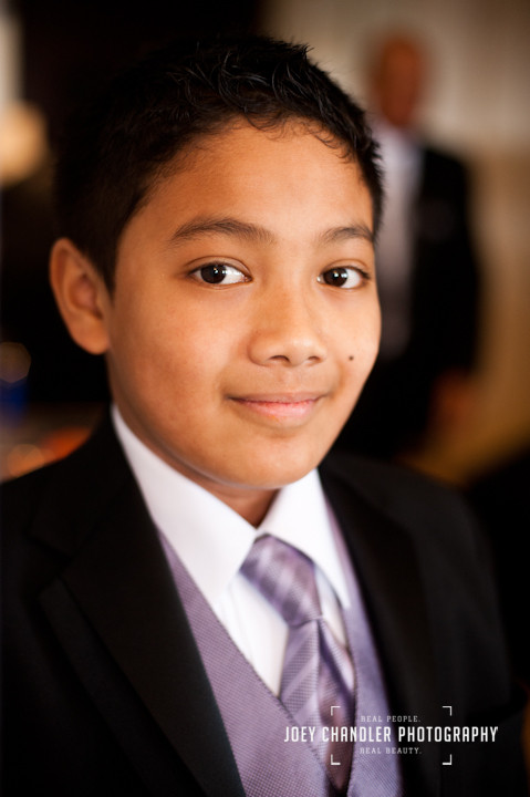 The Ring Bearer Looking Good at San Francisco Wedding