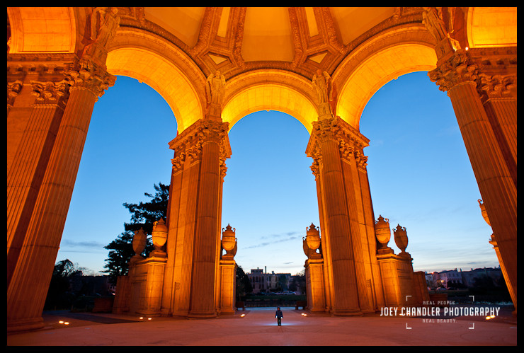 Small Boy in the Grandeur of the Palace of Fine Arts - San Francisco Photographer Joey Chandler