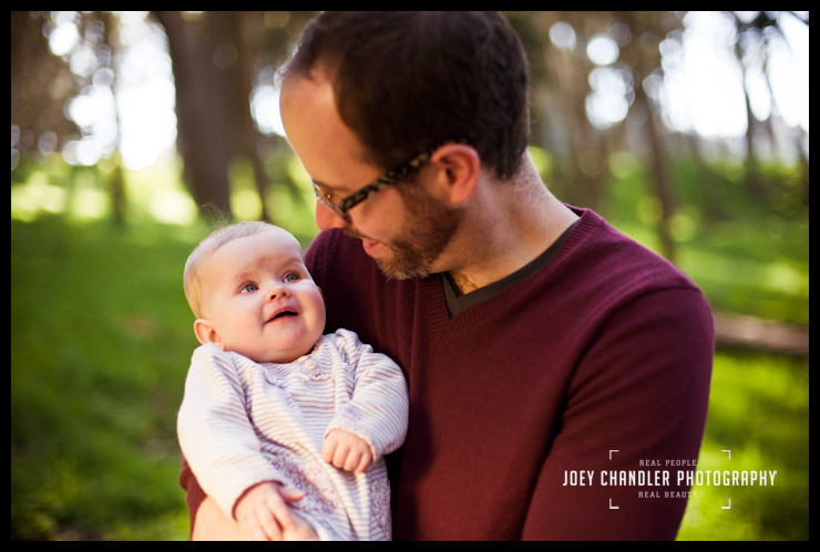 A perfect father daughter moment in San Francisco A father looking at his baby daughter in San Francisco's Presidio