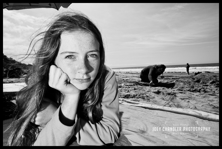 Portrait of a girl on the beach in Aptos Portrait of a girl on the beach in Aptos