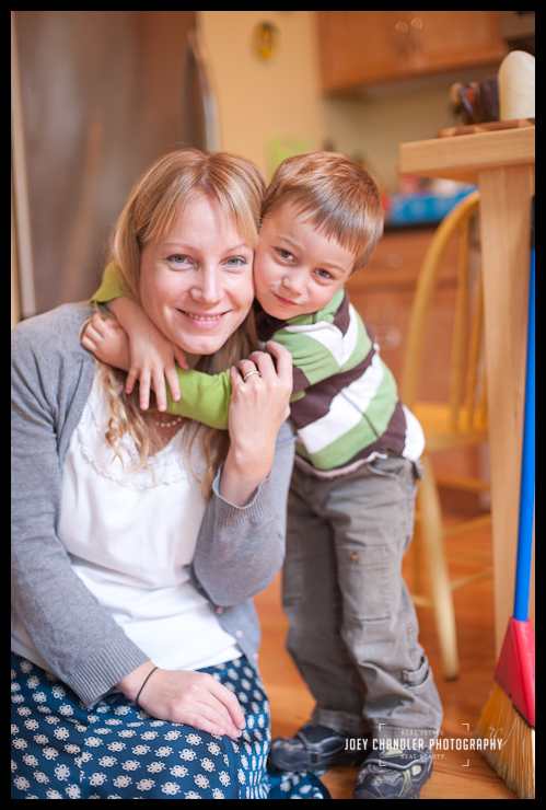 Mom and son hugging in their San Francisco Home Mom and son hugging in their San Francisco Home