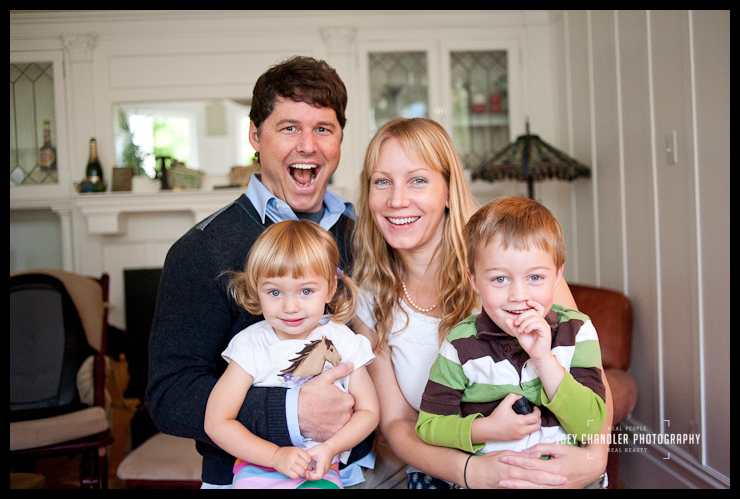 Smiling Family in their San Francisco Home Smiling Family in their San Francisco Home