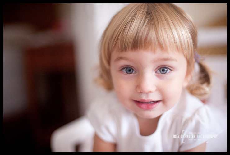 Smiling girl in San Francisco home Smiling girl in San Francisco home