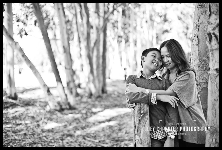Mom hugging son at Perry's Pumpkin Patch