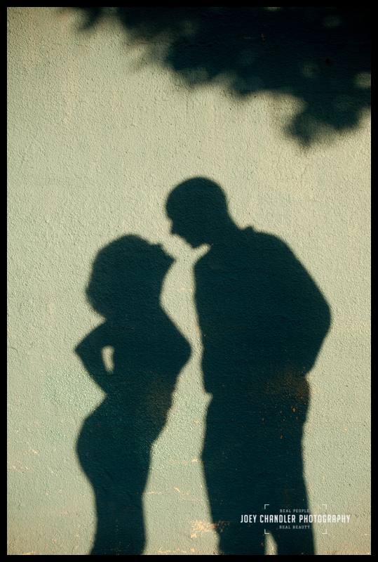 Shadow of San Francisco Couple Flirting