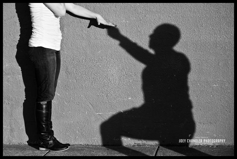 Shadow of San Francisco wedding prosal