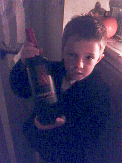 Lucius Presenting Wine to Mommy