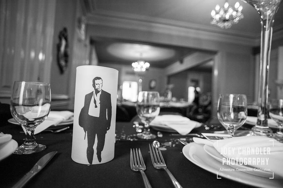 Jame Bond decorations at a School Auction